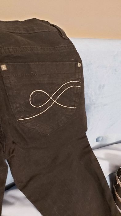 Spodnie Bermudy Denim czarne jeans dziewczęce