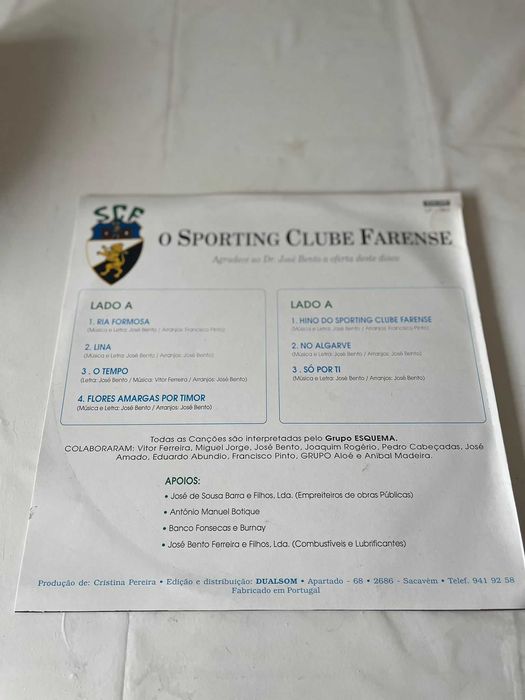 Disco vinil hino SC Farense