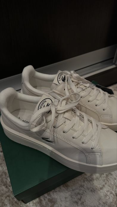 Оригінальні жіночі кеди Lacoste L001 Platform (Крем/Off-white)