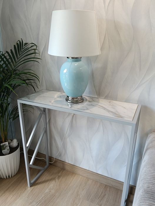 Konsolka srebrna szara