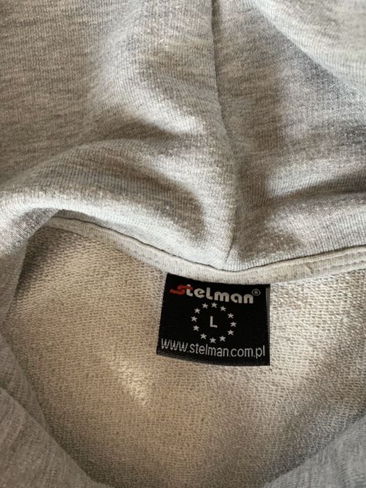 Bluza STELMAN z kapturem kangurek szara L