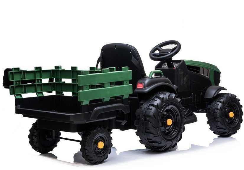 Traktor na akumulator dla dzieci Miękkie koła EVA Pilot zielony