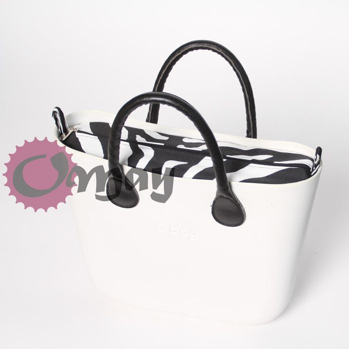 Czarny organizer +Opaska do OBAG MINI wkład zebra zeberka pasy OMAY