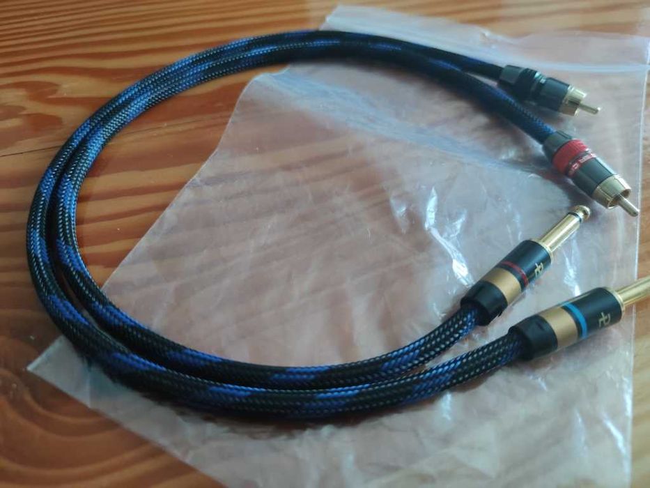Kabel Interkonekt RCA to 6,35 mm TRS Duży Jack ( Topping E50 )