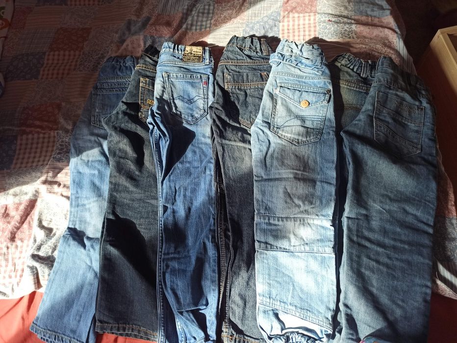 Jeansy dla chłopca 6-7-8 lat paka