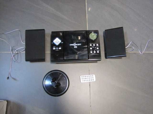 OneConcept V-12 Wieża stereo CD USB z pilotem czarna