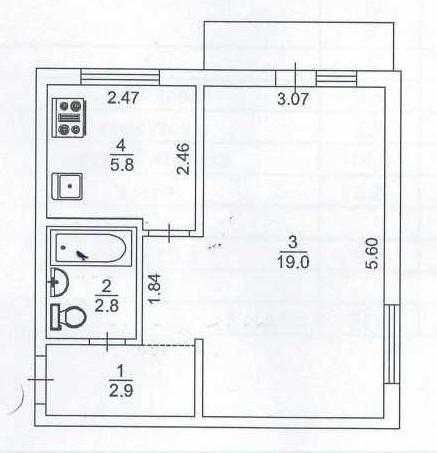 Відрадний, НАУ, однокімнатна пр-т Любомира Гузара