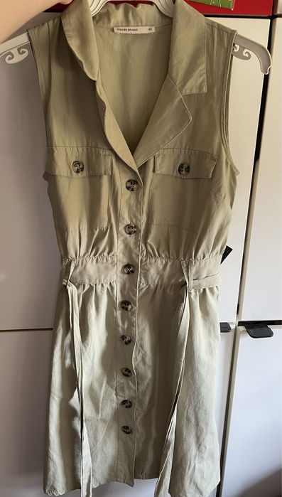 Bawełniana sukienka szmizjerka z paskiem