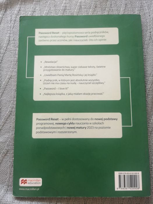 Password Reset B1+ podręcznik