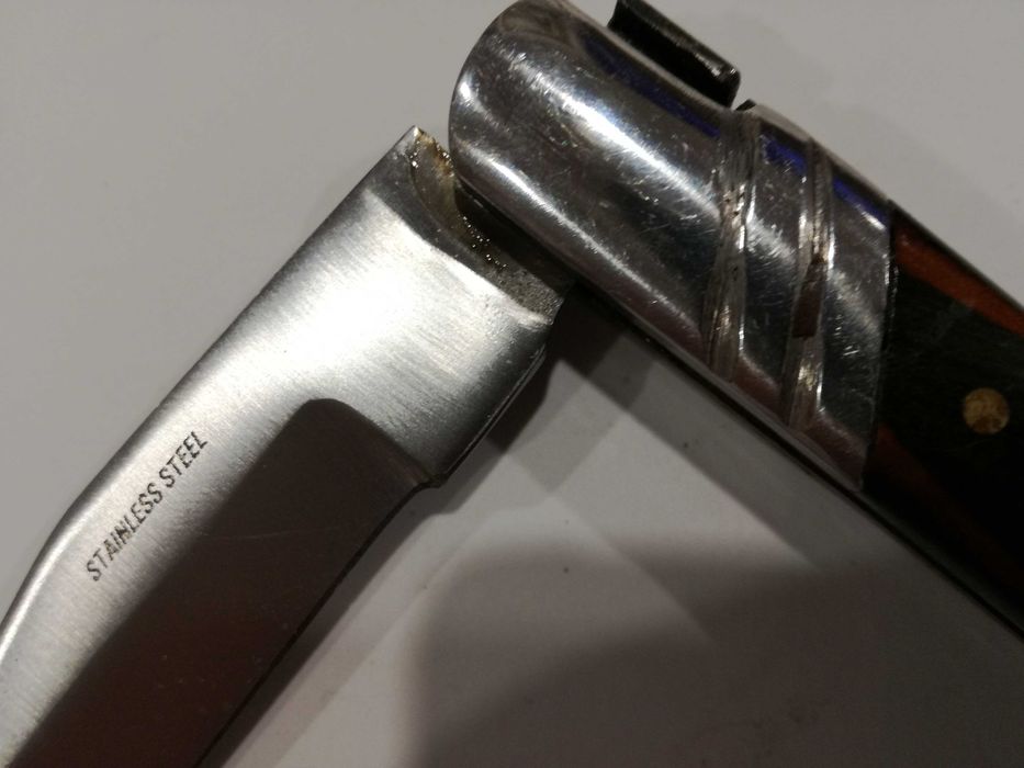 Canivete de Coleção Usado Tipo Laguiole - Cabo Madeira e Metal