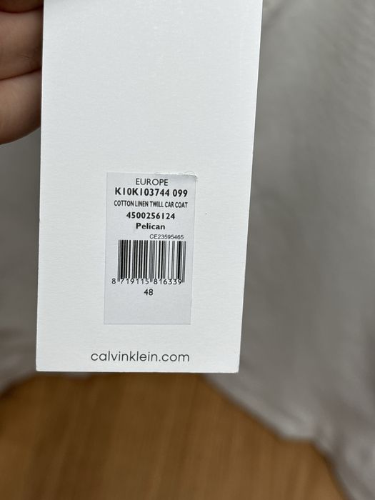 Sobretudo Branco Calvin Klein Linho (48 - L)