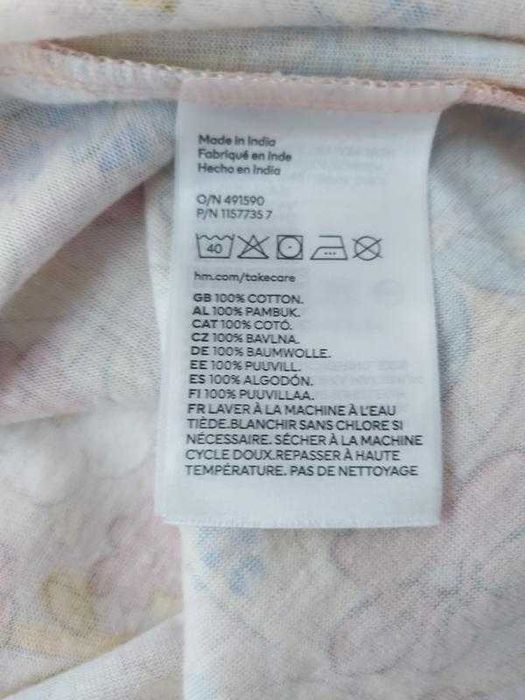 Бавовняна сукня з малюнком в квітковий принт h&m