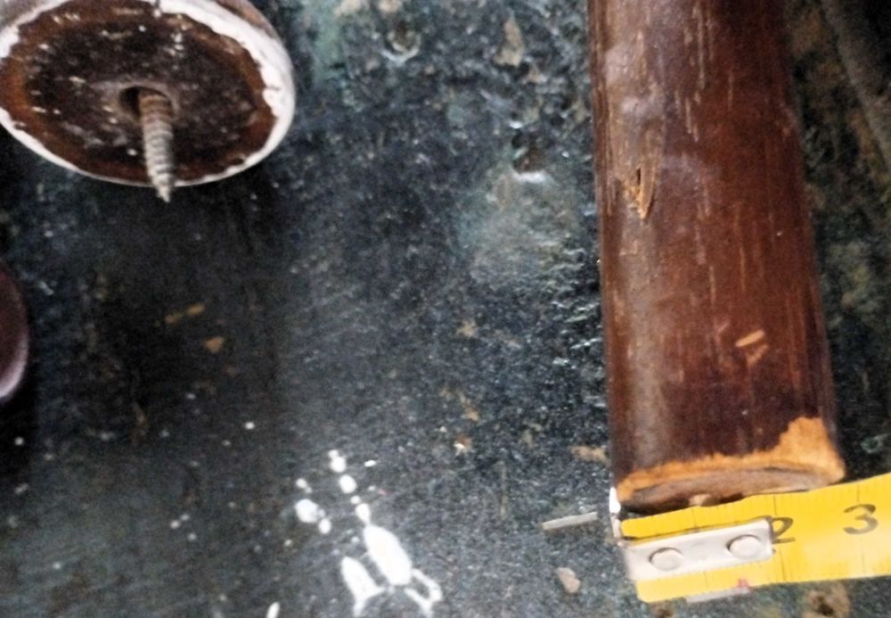 Varão Cortinado Madeira 2,40mts Apoios + Topos + Varão