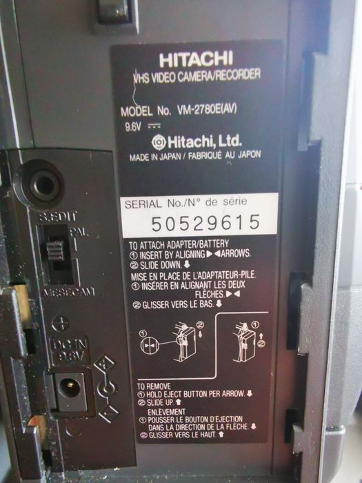 Видеокамера Hitachi vm 2780e в идеальном состоянии.
