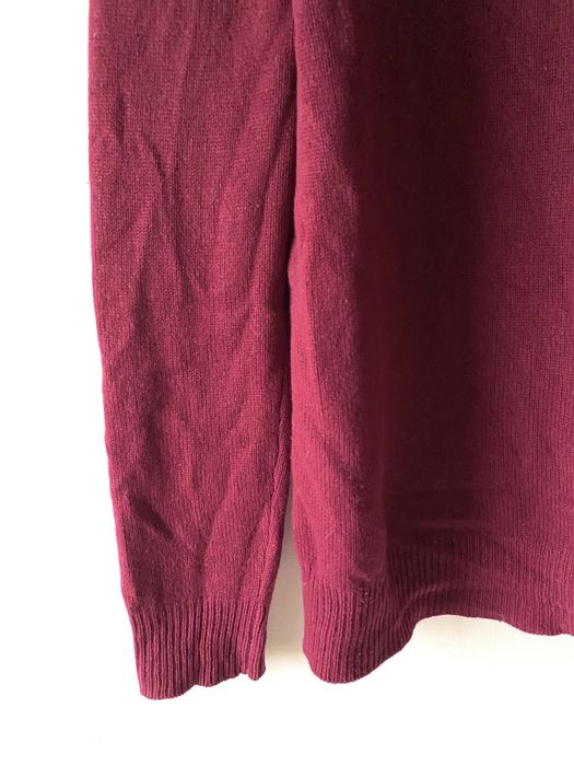Custommade bordowy sweter wełniany
