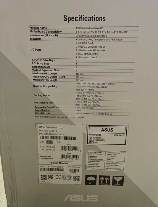 Rog strix helios ii white