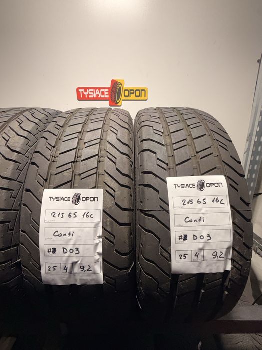 Opony letnie 215/65/16C continental contivancontact 100 dot 2025