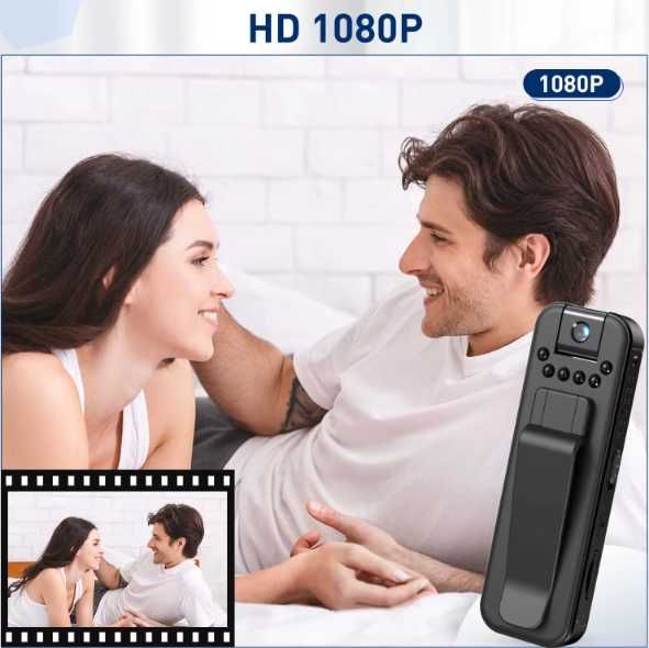 Mini body kamera - ukryta kamera - na ubranie - noktowizor