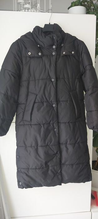 Długa ciepła kurtka płaszczyk H&M r. 140
