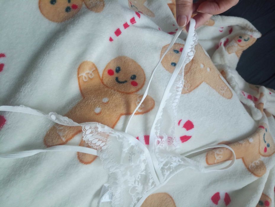 Koronkowy komplet otwarty,XL