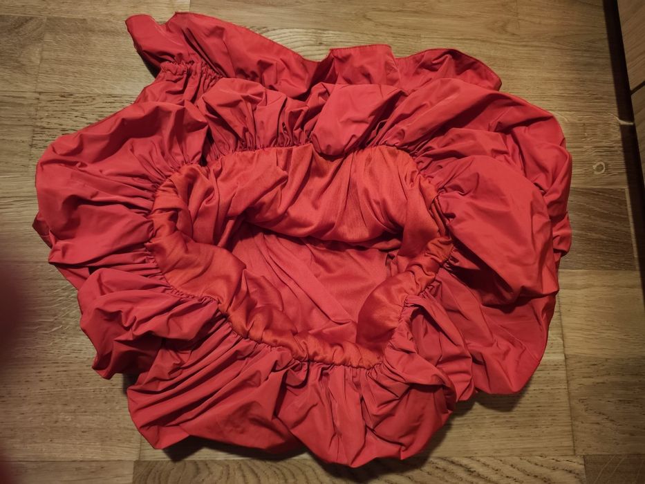 Stylowa spódniczka mini bombka czerwona M/L