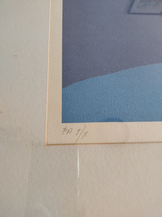 Serigrafia de Rui Azevedo com moldura.