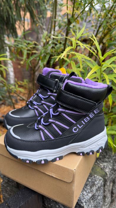 30р Термо чоботи на дівчинку Термо ботинки Clibee зимние на овчине