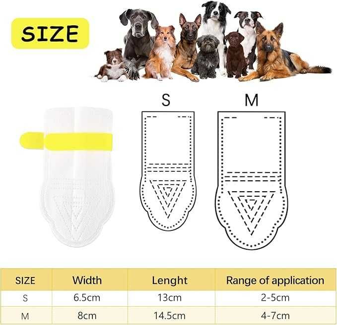 Skarpetki dla psów buty wodoodporne na skaleczenia rany 20 sztuk