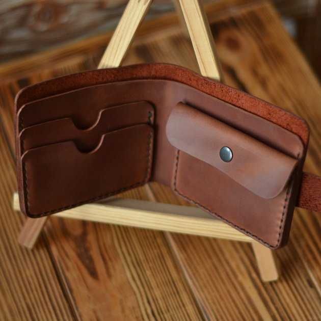 Prezent dla hodowcy gołębi Portfel męski skórzany  z grawerem handmade