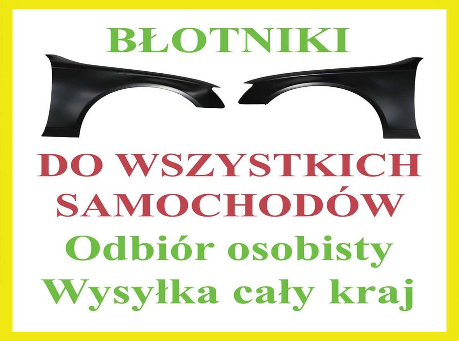 Błotniki w kolorze nadwozia, wszystkie marki PROMOCJA