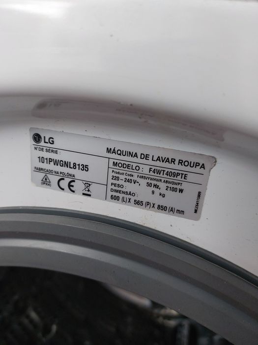 Máquina de Lavar Roupa Lg, 9kgr 1400rpm