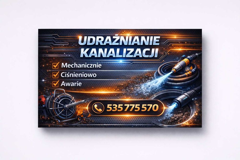 Udrażnianie rur kanalizacji usługi elektryczne serwis elektroniki