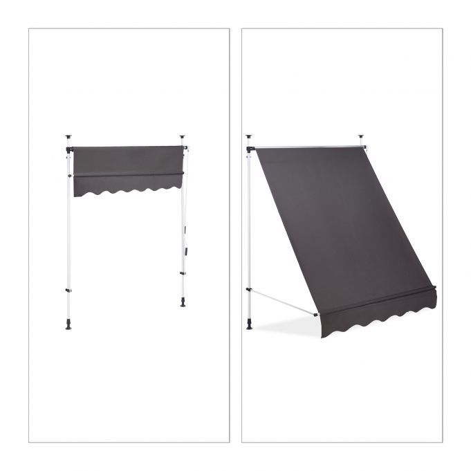 Markiza rozporowa tarasowa szara