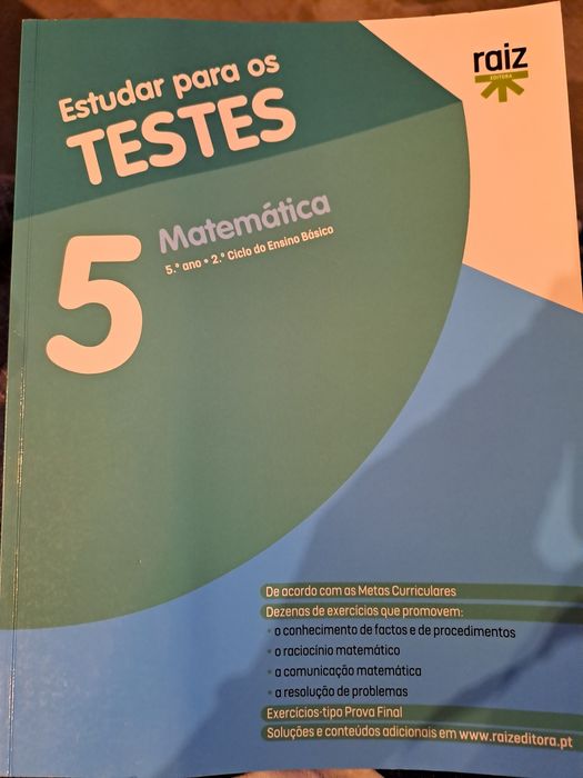 Cadernos de atividades e de apoio ao estudo.  5 e 6 ano. 5 € cada.