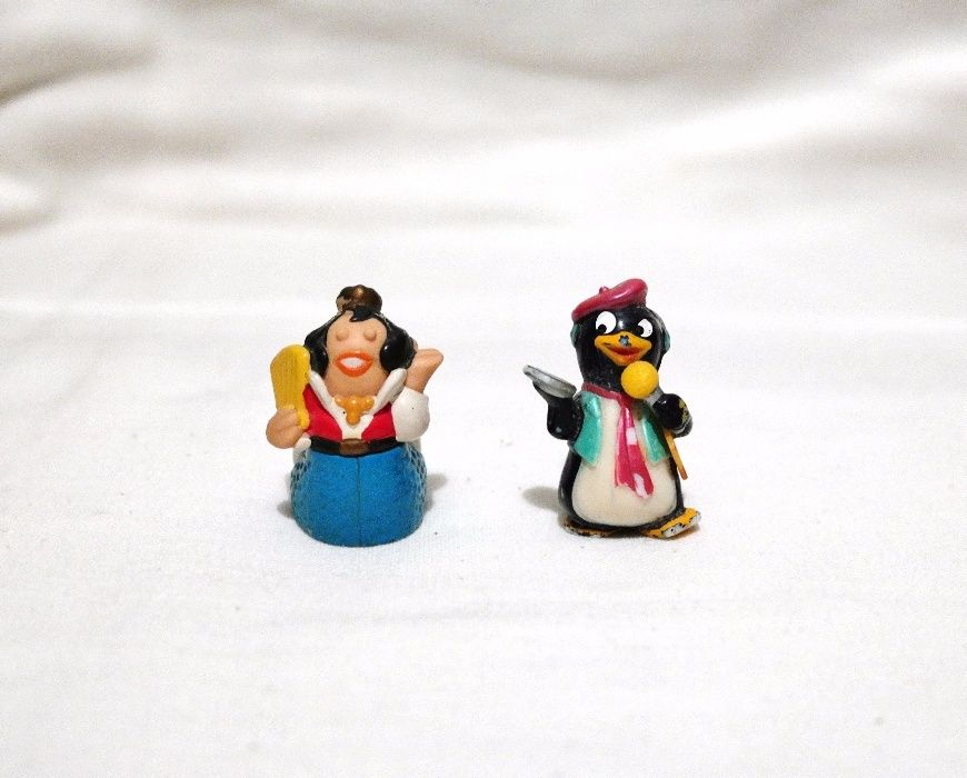 Мини игрушки набор 2шт Пингвин и Улитка резина пластик