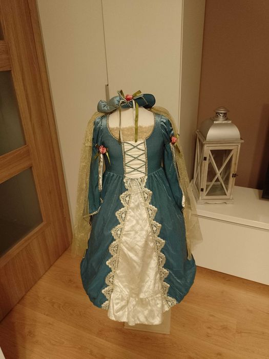 NOWY strój karnawałowy DAMA DWORU DWORKA KSIĘŻNICZKA Elza 98/104 47