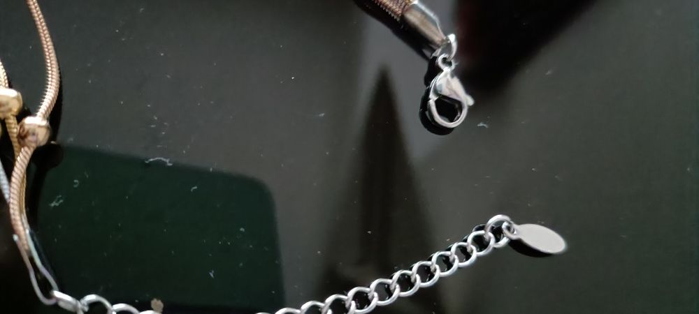 Pulseira bijuteria fina três tons