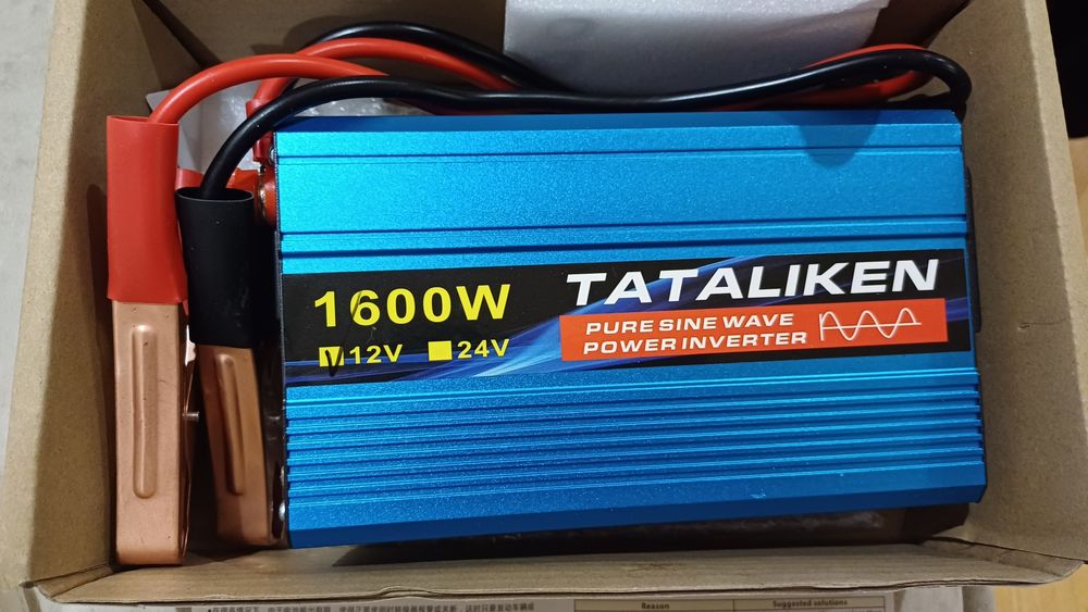Опис Інвертор напруги Tataliken 12V на 220V 1600W з чистою синусоїдою