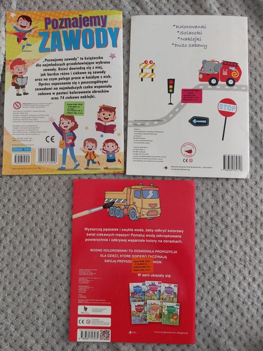 Zestaw 3 kolorowanek w tym jedna wodna