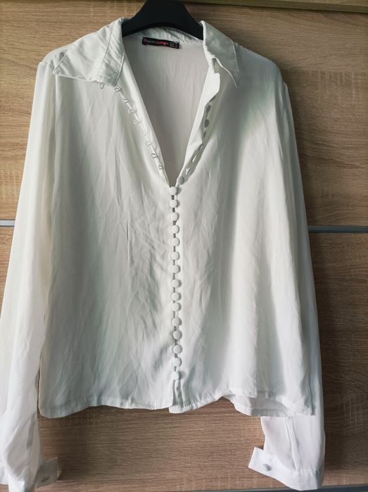 Biała koszula, S, wiskoza