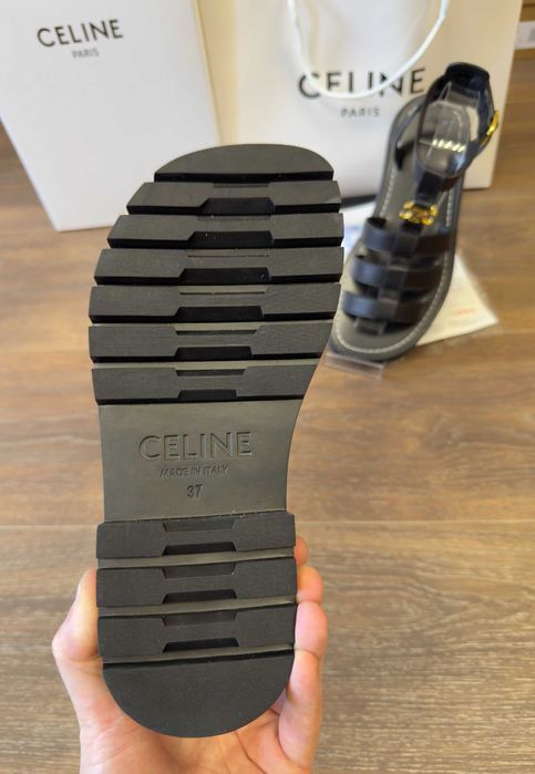 ‼️АКЦІЯ / Останні Розміри‼️Босоніжки Gladiator Celine Clea Triomphe Black/ Босоножки Celine /Сандалі Селіне