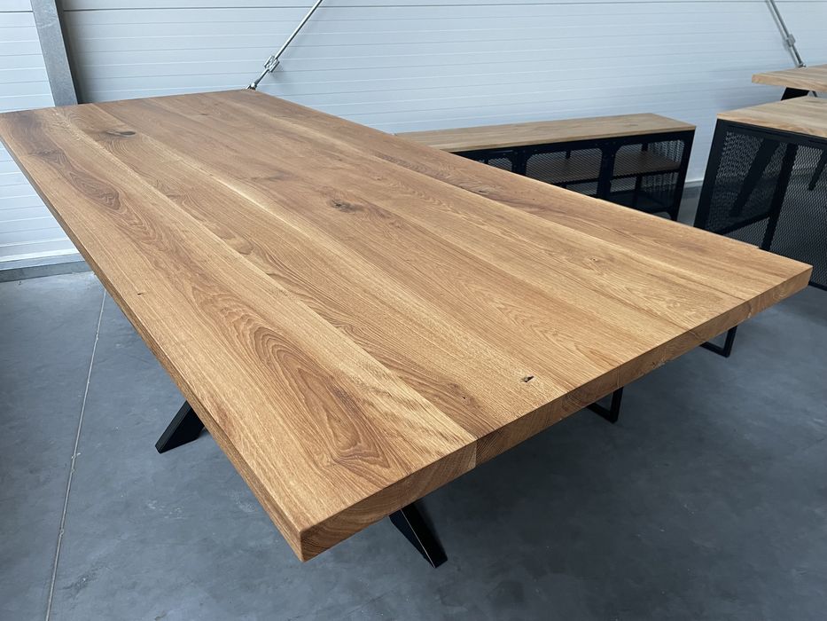 Stół LOFT Industrial lite drewno postarzany rustykalny dębowy