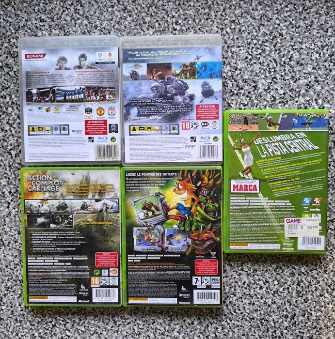 Conjunto de 5 jogos Xbox 360/PlayStation 3