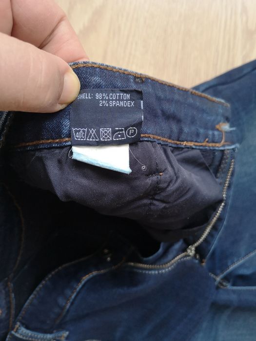 Джинсы класика тёмно-синее утеплённые W31-L-33 1/2