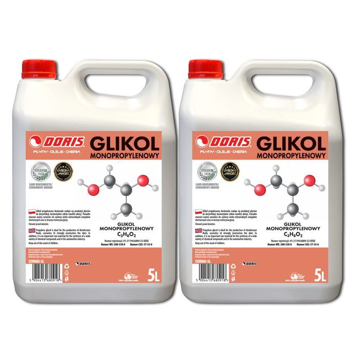 Glikol monopropylenowy MPG 99% DORIS 10L Zestaw 2szt x 5L