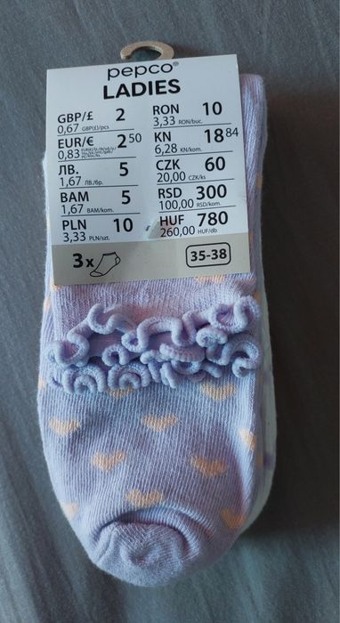 Skarpetki roz. 35-38 dla dziewczynki NOWE