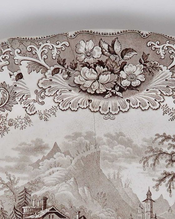 Grande travessa Inglesa Séc. XIX - 44 cm (ref.1)