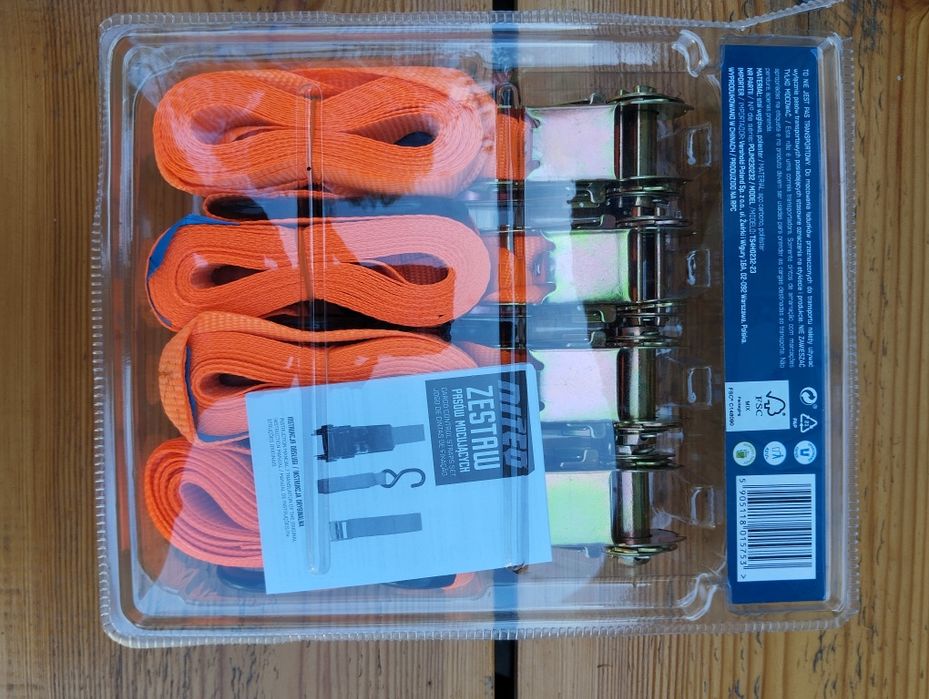 Zestaw pasów mocujących 4 sztuki