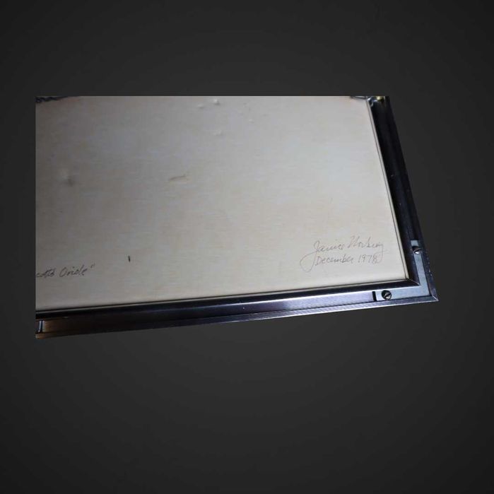 Obraz na materiale rama metal szkło 1978 r B41/102681