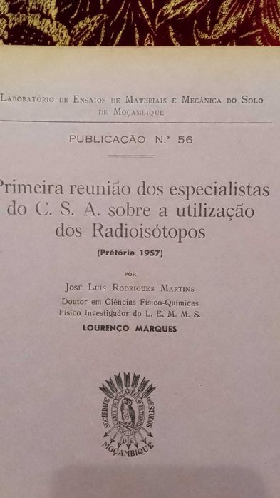 Primeira reunião sobre "Radioisótopos" 1960